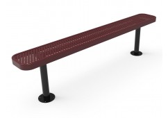Perforated Steel Traditional Rectangular Bench without Back